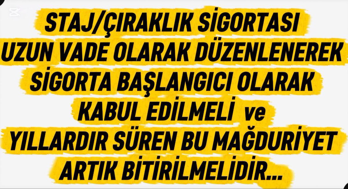 <a href="/stajcirak3434/">İSTANBUL STAJ VE ÇIRAKLIK DERNEĞİ</a> <a href="/RTErdogan/">Recep Tayyip Erdoğan</a> <a href="/RTEdijital/">Erdoğan Dijital Medya</a> <a href="/_cevdetyilmaz/">Cevdet Yılmaz</a> <a href="/NumanKurtulmus/">Numan Kurtulmuş</a> <a href="/mehmetucum/">Mehmet Uçum</a> <a href="/oktay_saral/">Oktay SARAL</a> <a href="/ejderacikkapi/">Ejder AÇIKKAPI🇹🇷</a> <a href="/MahinurOzdemir/">Mahinur Özdemir Göktaş</a> <a href="/profdrorhanates/">Orhan Ateş</a> <a href="/MvDrHasanArslan/">Dr. Hasan Arslan</a> <a href="/aerdemcantimur/">Abdullah Erdem Cantimur</a> <a href="/Korkutata_Zeki/">Zeki Korkutata</a> <a href="/isikhanvedat/">Prof. Dr. Vedat Işıkhan</a> <a href="/vedatbilgn/">Vedat Bilgin</a> <a href="/akbasogluemin/">Av. M.Emin AKBAŞOĞLU 🇹🇷</a> <a href="/NazimMavis/">Dr. Nazım Maviş</a> Unutmadık, Hatırlatıyoruz!

<a href="/zorlu77/">Prof.Dr.Kürşad ZORLU</a> <a href="/TBMMresmi/">TBMM</a> <a href="/_cevdetyilmaz/">Cevdet Yılmaz</a> 
Sayın Kürşat Zorlu, staj ve çıraklık mağdurlarının sesi olduğunuz günleri unutmadık. 

Bugün de o duruşu görmek istiyoruz. 
Sessizlik istemiyoruz!

Çalıştık Emek Verdik Yok Sayıldık
#StajıÇırağıYokSayma