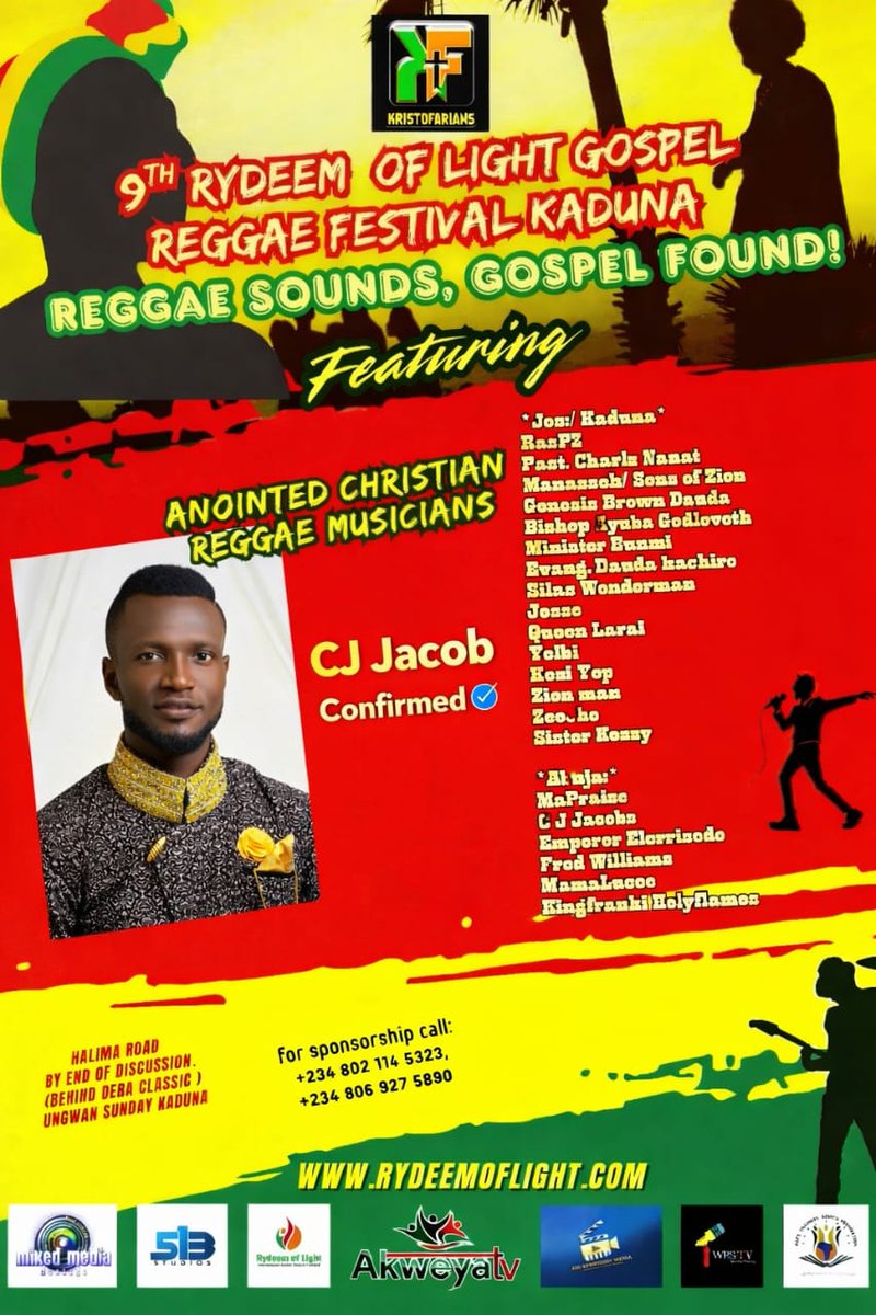 cjjacobs247's tweet photo. It's time for the 9th redeem of light gospel reggae festival #jesus #reggaegosple #cjjacobs #kaduna #abuja #nigeria #africa #world #jesusistheway https://t.co/aWUlX8TNs9