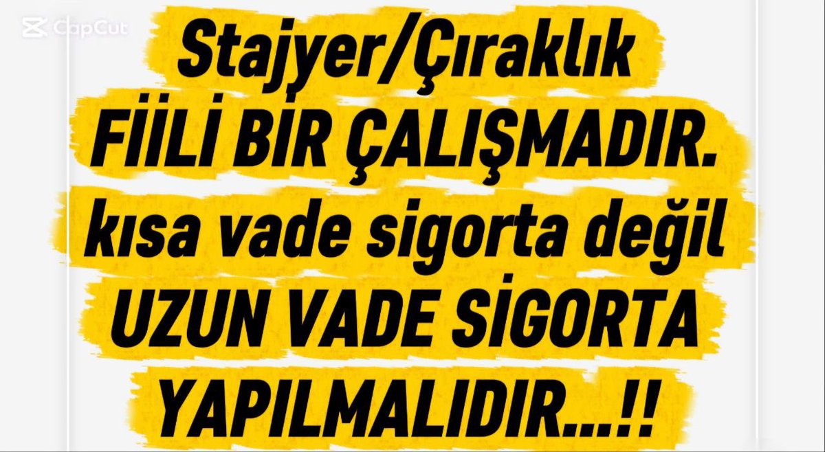 <a href="/stajcirak3434/">İSTANBUL STAJ VE ÇIRAKLIK DERNEĞİ</a> <a href="/RTErdogan/">Recep Tayyip Erdoğan</a> <a href="/RTEdijital/">Erdoğan Dijital Medya</a> <a href="/_cevdetyilmaz/">Cevdet Yılmaz</a> <a href="/NumanKurtulmus/">Numan Kurtulmuş</a> <a href="/mehmetucum/">Mehmet Uçum</a> <a href="/oktay_saral/">Oktay SARAL</a> <a href="/ejderacikkapi/">Ejder AÇIKKAPI🇹🇷</a> <a href="/MahinurOzdemir/">Mahinur Özdemir Göktaş</a> <a href="/profdrorhanates/">Orhan Ateş</a> <a href="/MvDrHasanArslan/">Dr. Hasan Arslan</a> <a href="/aerdemcantimur/">Abdullah Erdem Cantimur</a> <a href="/Korkutata_Zeki/">Zeki Korkutata</a> <a href="/isikhanvedat/">Prof. Dr. Vedat Işıkhan</a> <a href="/vedatbilgn/">Vedat Bilgin</a> <a href="/akbasogluemin/">Av. M.Emin AKBAŞOĞLU 🇹🇷</a> <a href="/NazimMavis/">Dr. Nazım Maviş</a> Sessizlik Adaletsizliği Büyütür!

<a href="/RTErdogan/">Recep Tayyip Erdoğan</a> <a href="/Akparti/">AK Parti</a> <a href="/bybekirbozdag/">Bekir  Bozdağ</a> <a href="/isikhanvedat/">Prof. Dr. Vedat Işıkhan</a> <a href="/_cevdetyilmaz/">Cevdet Yılmaz</a> <a href="/TBMMresmi/">TBMM</a>
Yıllarca çalışan ve  hep ülke ekonomisine katkı sağlayanlarız. 

Staj ve Çıraklık Mağdurları diyor ki!

Çalıştık Emek Verdik Yok Sayıldık
#StajıÇırağıYokSayma