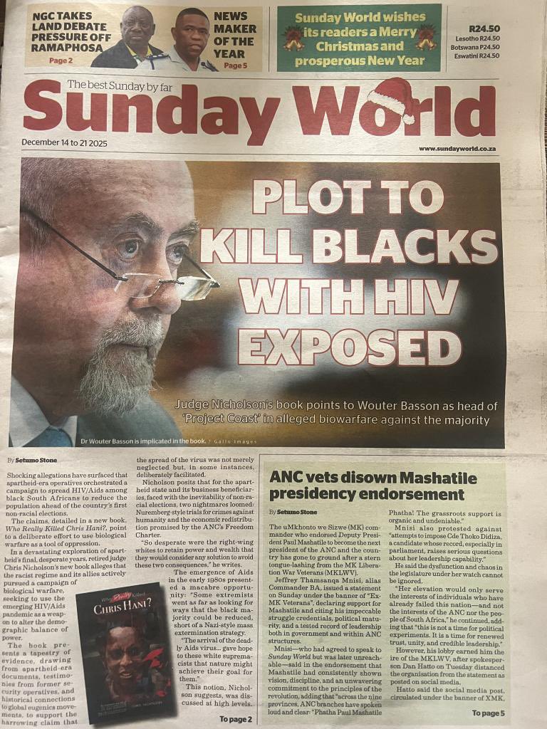 Joe__Bassey's tweet photo. They have been trying to wipe blacks with HIV in South Africa 🇿🇦 for decades. That’s why South Africa has the highest rate of the virus in the world. https://t.co/AAPi2yPP3L