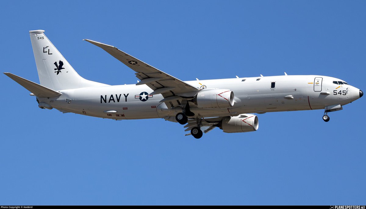 ArmchairAdml's tweet photo. #USNavy United States Navy
Boeing P-8A Poseidon 1x
#AE5F3A 169545 - TALON 897
U.S. Navy P-8 as TALON 897 inbound Naval Air Station Sigonella from Pease Air National Guard Base. https://t.co/Gqtbxi1Qdh