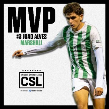 CollegeSPLeague's tweet image. Sophomore Joao Alves wins the CSL MVP award - a standout player for the Herd during this springs CSL play!

#Collegespringleague #CSL