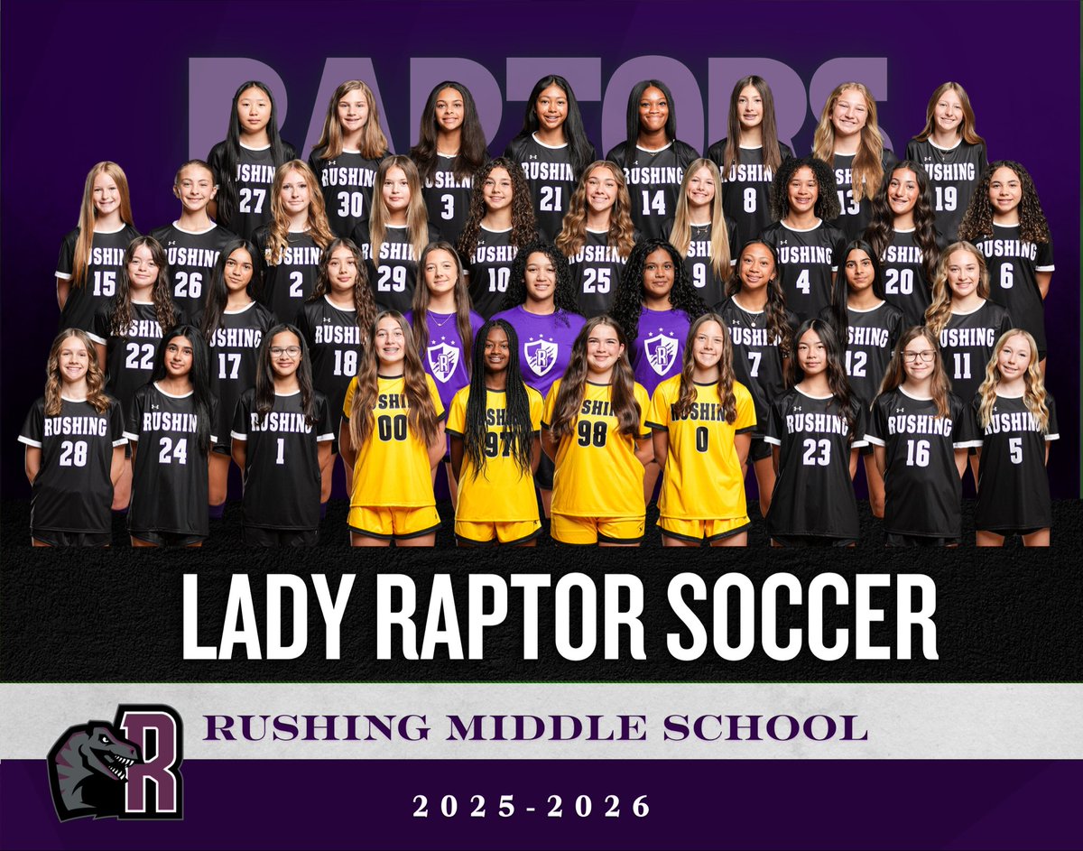 BoweBailey's tweet photo. Rushing Raptors Soccer Season is here and we’re ready for it!!!! 

First game: This Thursday at 5pm &amp; 6:30pm at Rushing Middle School⚽️💜

#RushingRaptors #LETSGOOOO 

@RushingRaptors @ProsperRushing https://t.co/4a6U20o15E