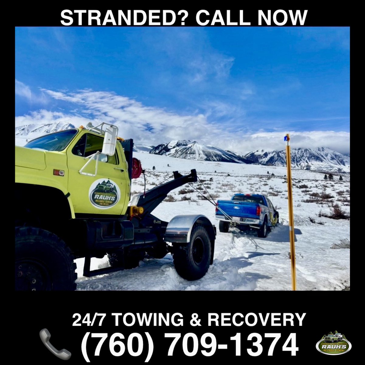 TowingMammoth's tweet image. Anyone @MammothMountain ever get stuck out here? ❄️
Snow, mud, off-road  we’ve got you covered.

24/7 Towing &amp;amp; Recovery in Mammoth Lakes 
📞 (760) 709-1374

#MammothMountain #MammothLakes #Towing #OffRoadRecovery #MammothStories #VisitMammoth  #Roadsideassistance