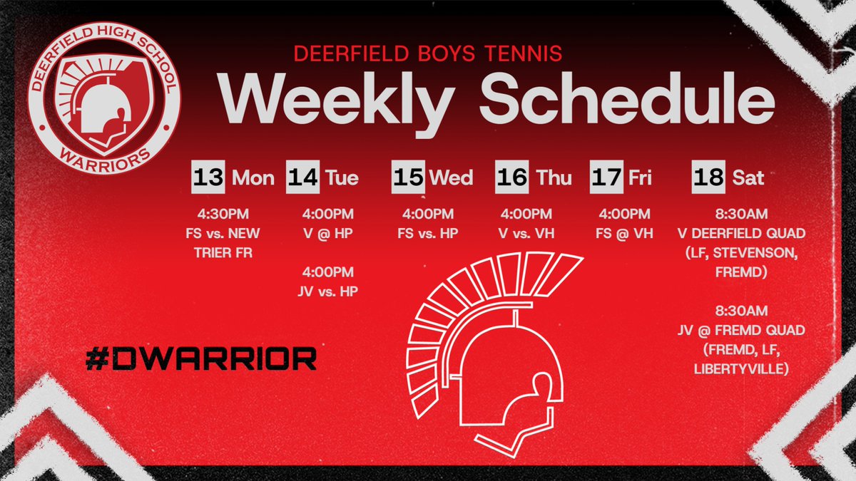 DWarriorTennis's tweet image. Another week | Another opportunity to prove ourselves
Last week before CSL South matches begin.
#getAfterIt #crosstownRivalry #DWarrior @DHS__Athletics