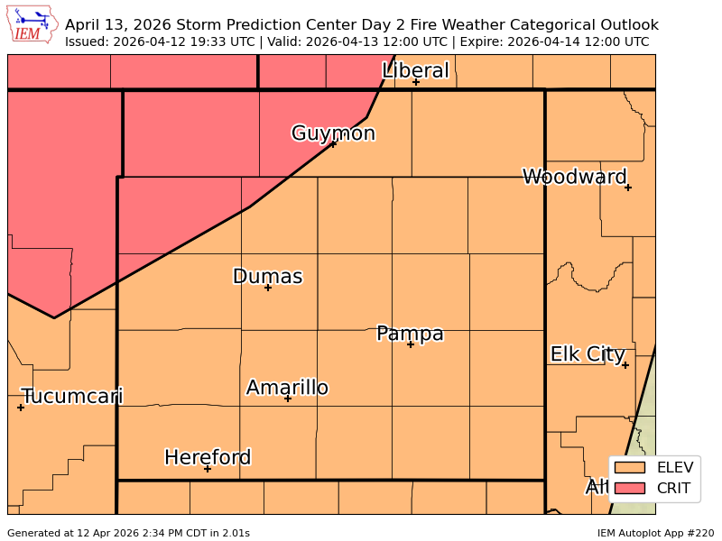 #SPC issues Day 2 Critical Fire Weather Risk at Apr 12, 19:33z for AMA spc.noaa.gov/products/fire_…