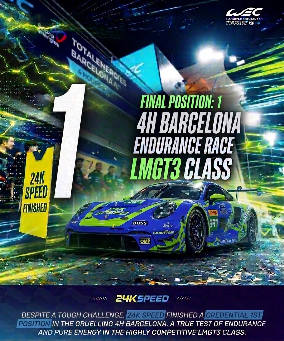 24KSpeed's tweet photo. 🏁¡𝐑𝐄𝐒𝐔𝐋𝐓𝐀𝐃𝐎𝐒!

🏆 ¡Conseguimos la primera VICTORIA del equipo!🏆

Dominando desde principio de carrera, seguimos acumulando experiencia.💯

#PureEnergy #LeMansUltimate https://t.co/c4Of68CkcP