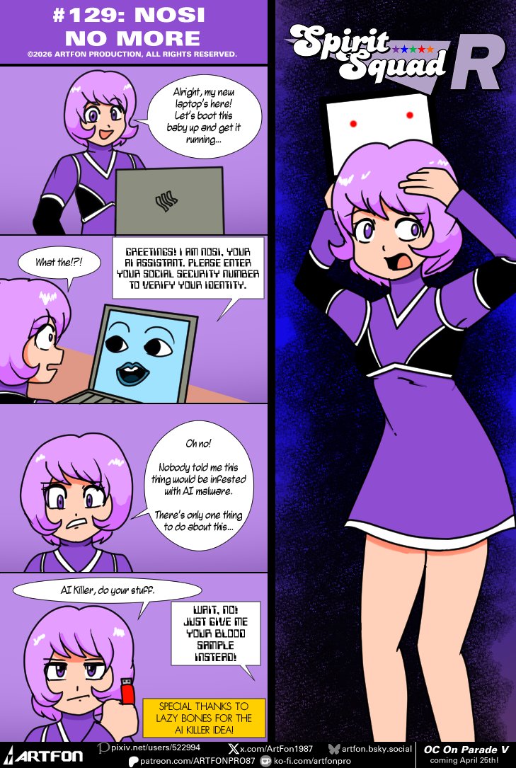 Spirit Squad R 129 - BM deals with an unwanted addition to her new computer.