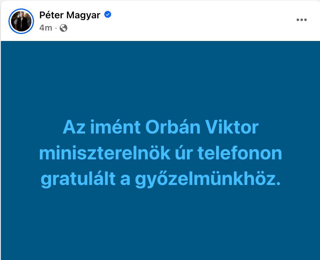 SebaGobert's tweet photo. Selon Peter Magyar, Viktor Orban la appelé pour reconnaître sa défaite. 

Après 16 ans au pouvoir, cela peut-il être aussi rapide, simple, net, et fluide? https://t.co/OMemmOfeRN