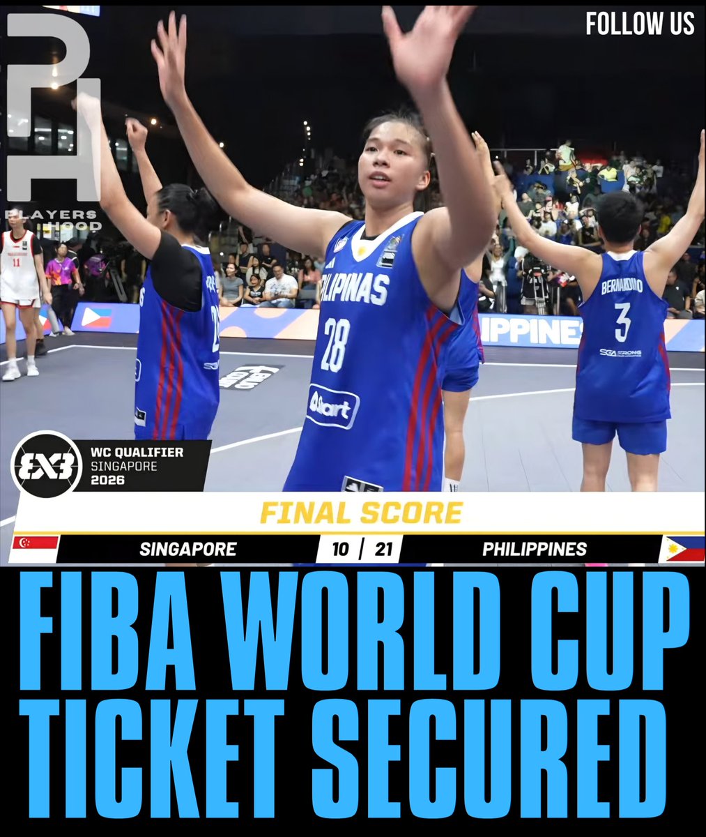 Our Gilas womens dominated the host Singapore to take the last ticket to FIBA 3x3 world cup. 
#FIBA #Basketball #FIBA3x3 #Gilas #Gilaswomen 
Congratulations ladies