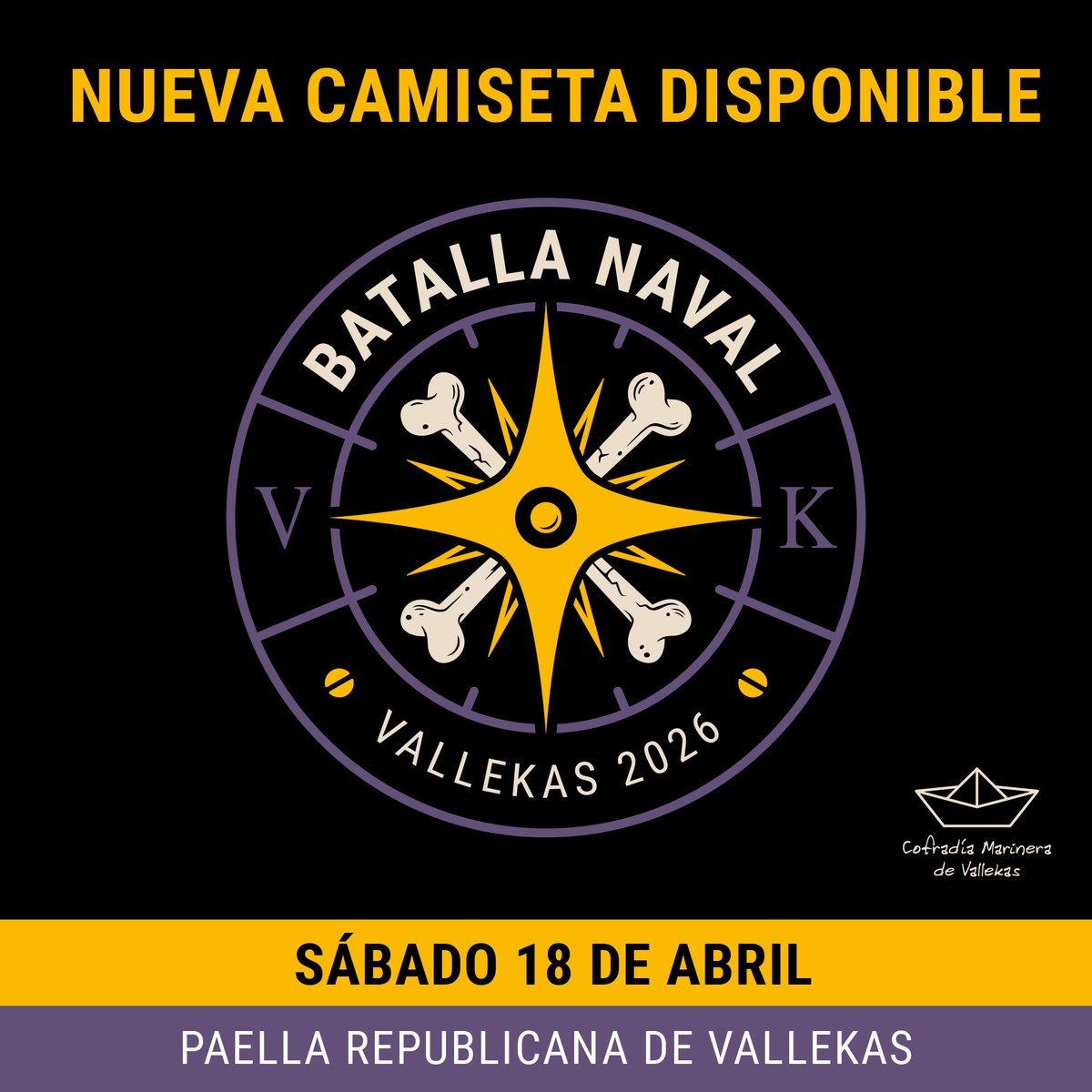 cofradiavk's tweet photo. 💦Os presentamos el diseño que irá en la camiseta de la #BatallaNavalVK2026 💦
Una rosa de los vientos rebelde y pirata, donde todas las coordenadas navegan rumbo a Vallekas.
Venta directa el próximo sábado 18 de abril, en la paella republicana de Vallekas. https://t.co/igVfYuO1Sm