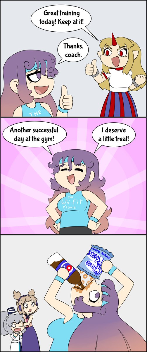 plst41's tweet image. Byak deserves a little treat.

#touhou #comic