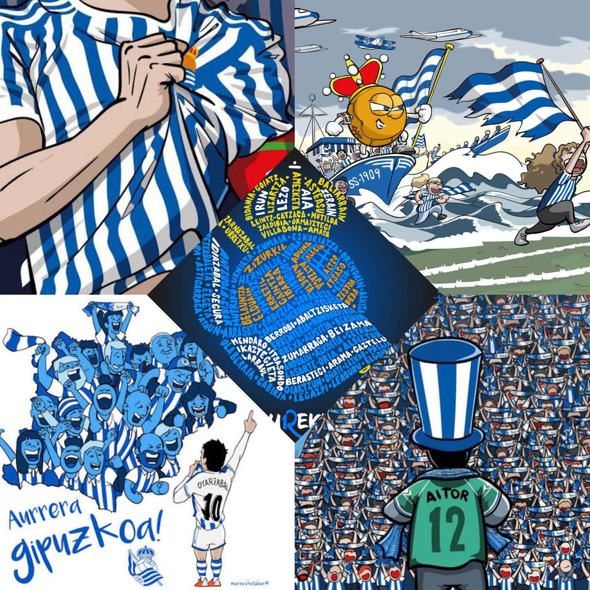 #GUazenREALA!

<a href="/tolosacf_/">Tolosa C.F. Futbola</a> , herri oso bat eta lurralde oso bat ZUEKIN gaude!

Maitasun batek biltzen gaitu!! 🤍💙

JO TA KE!
IRABAZI ARTE!!
AMETSAK BIZIRIK DIRAU!!! 🏆

Aurrera @realsociedad!
Aurrera #Gipuzkoa!!
Aurrera #TxuriUrdinak!!!
_
📸✏️ <a href="/marrazketabar/">marrazketabar</a>