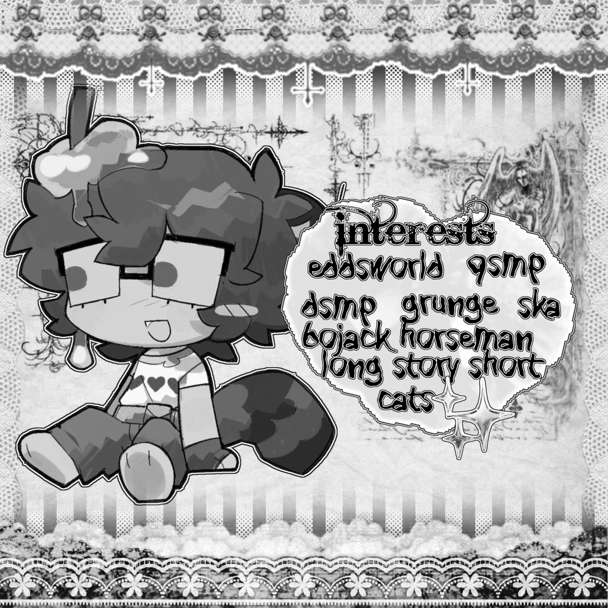 zombehonline's tweet photo. ⠀𓎟𓎟⠀⠀interests⠀⠀✮ https://t.co/Yn4tZ7qaxl