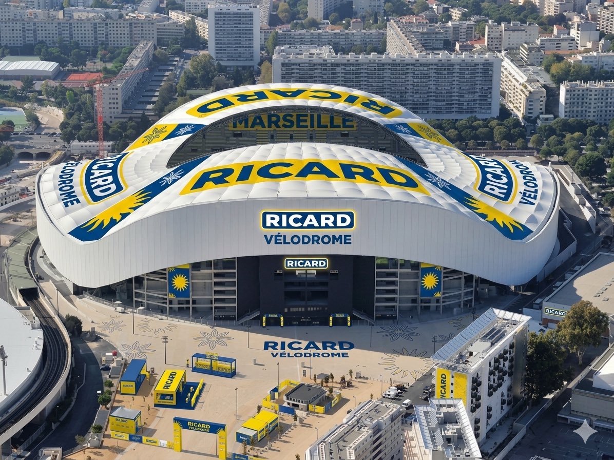 🏟️🇫🇷 FLASH – Le Stade Orange Vélodrome à Marseille devient officiellement le Ricard Vélodrome