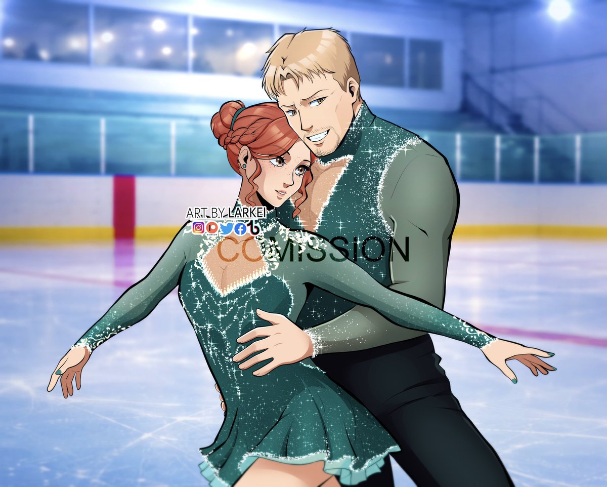 _larkei's tweet photo. Oc x Reiner✨ 
—
Very happy to have done this commission, based on the figure skating post series I’ve been working on. If you’d like one too, send me a message!
—
#reinerbraun #iceskating #attackontitan #shingekinokyojin https://t.co/fHp75Lb4CL