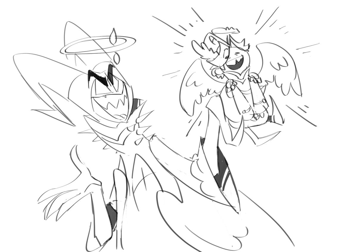 #HazbinHotel 
He secretly checks the quality of the merch, I guess