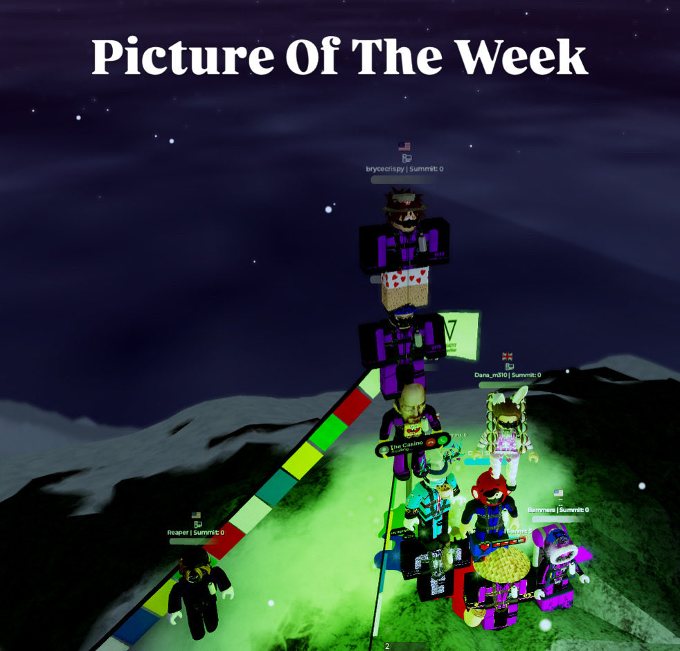 V0YD_EXP's tweet photo. Picture Of The Week: Credits to Adam1starwarsfanboy for capturing the moment! Built different… stacking wins at the summit 🏔️🔥 while the rest watch from below 👀✨

#gaming #roblox https://t.co/7nQE3bxY0m