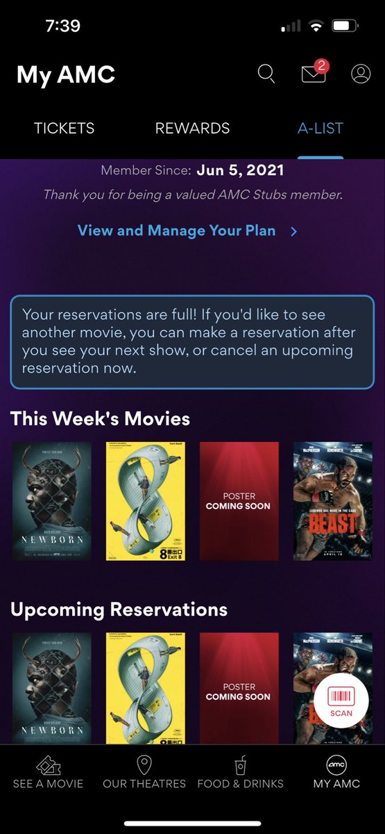 DarklatinAMC's tweet image. Loaded up for a day of spoiling and fun at AMC, This  lineup looks awesome, and 🍻 to not knowing what to expect..
We just enjoy films at the big screen.

Dem tenders and hot honey combo though..😄
#newborn #exit8 #beast