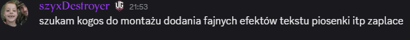 KTOŚ COŚ? W PAKIECIE CHUJ DO DUPY I KILO CHRZANU 

PISAĆ PW