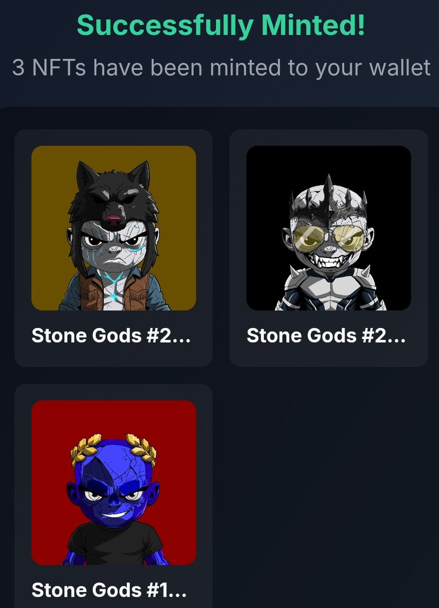 0xJDCrypto's tweet image. I mint Stone Gods #200 and these fantastic ones too.
Drop your Stone Gods 👇
#StoneGods #GraveMint #NFT #NFA