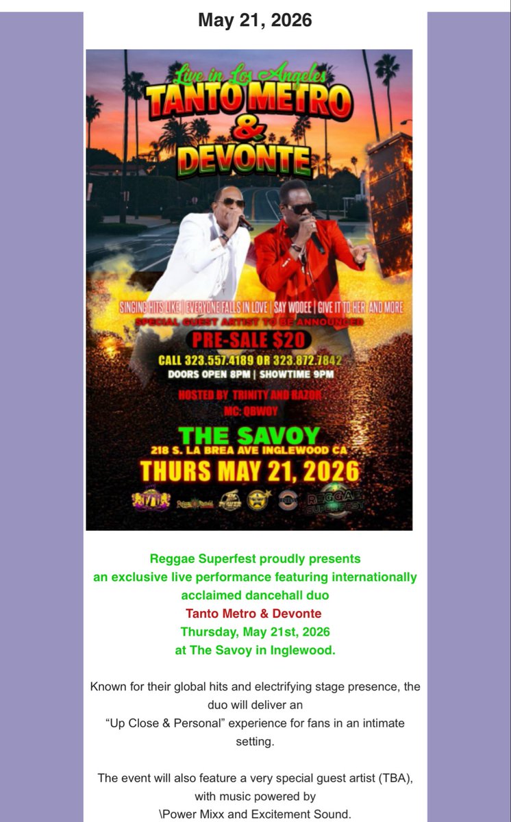 Reggae Fest Guide tweet media