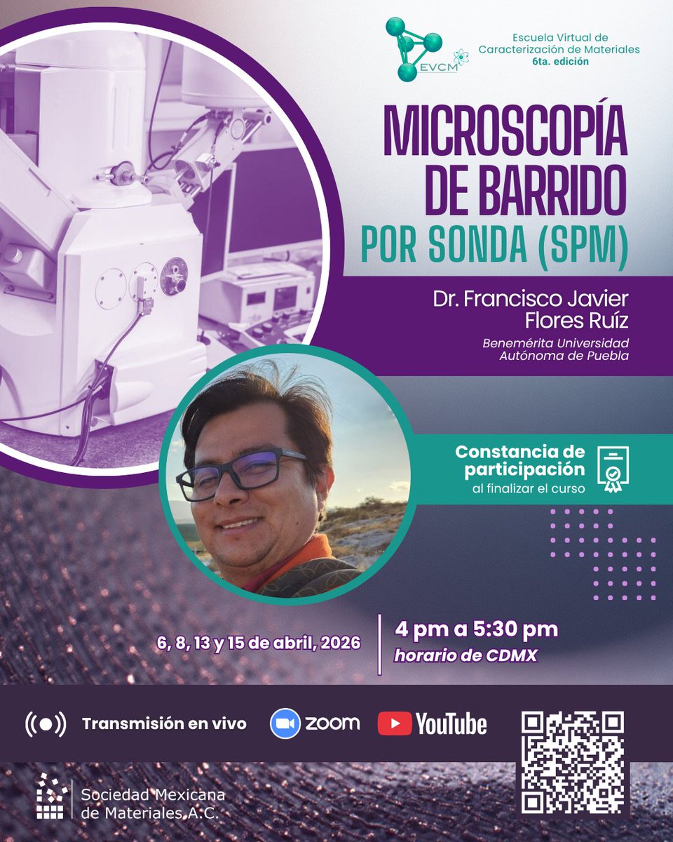 SMMaterAC's tweet photo. ⚡ ¡Todo listo!
Mañana 13 de abril retomamos el curso de SPM a las 4:00 pm.
No pierdas el hilo de la ciencia.
🔗 https://t.co/tMlDnCzd4f
#SPM #Nanotecnología #EVCM #CienciaEnVivo #SMMater https://t.co/ZPEYFSL4wl