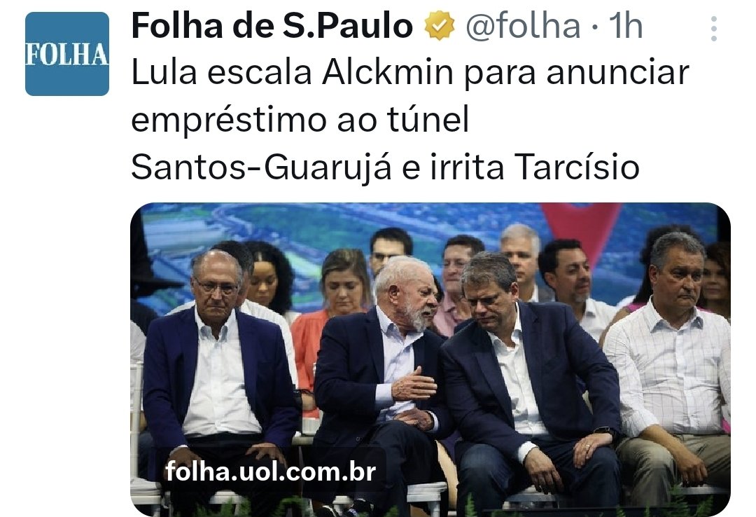 Pra deixar bem claro que as obras em SP só saem do papel graças aos recursos do governo Lula.