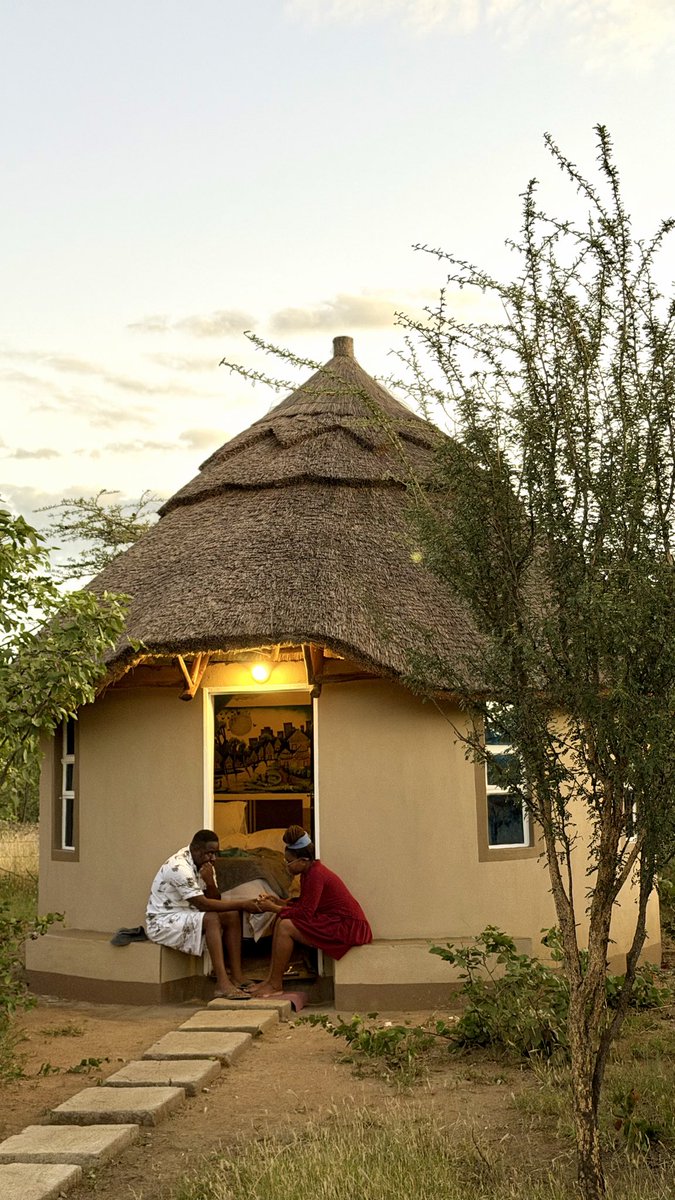 Guys i am sure you know the magic that i am creating in Village 6. People are now spending nights in the village . Its my new baby and i am loving the learning process. Look at these love birds at one of our guest houses. (These guys gave us this picture to post)  We don't post