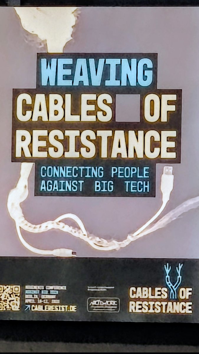 SeriousBrothers's tweet image. Greatings from a very empowering and inspiring conference!
#cablesofresistance #bigtech #ai