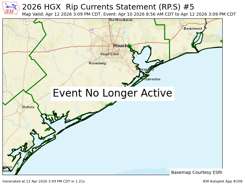 HGX cancels Rip Currents Statement for Bolivar Peninsula, Brazoria Islands, Galveston Island, Matagorda Islands [TX] mesonet.agron.iastate.edu/vtec/f/2026-O-…