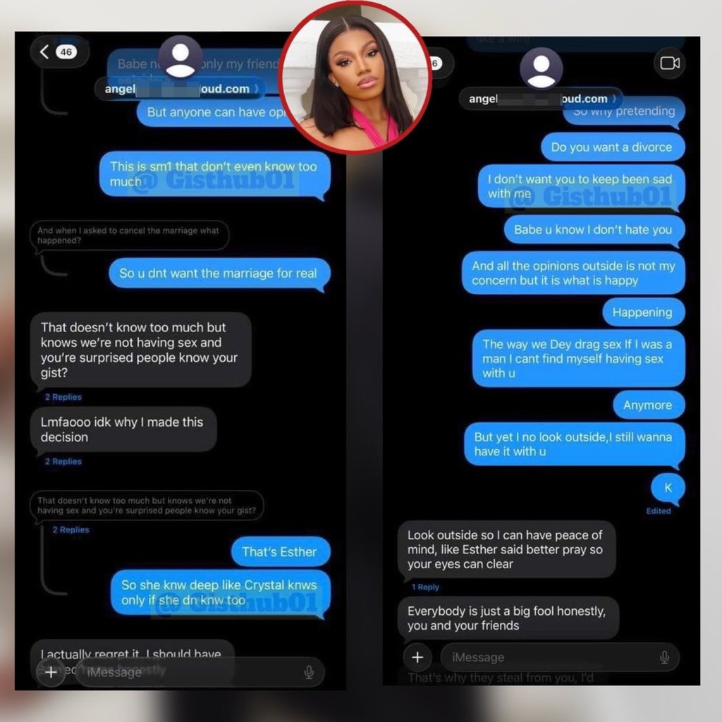 Hybrid_Ola's tweet image. Alleged conversation between Angel and her wife !!!!