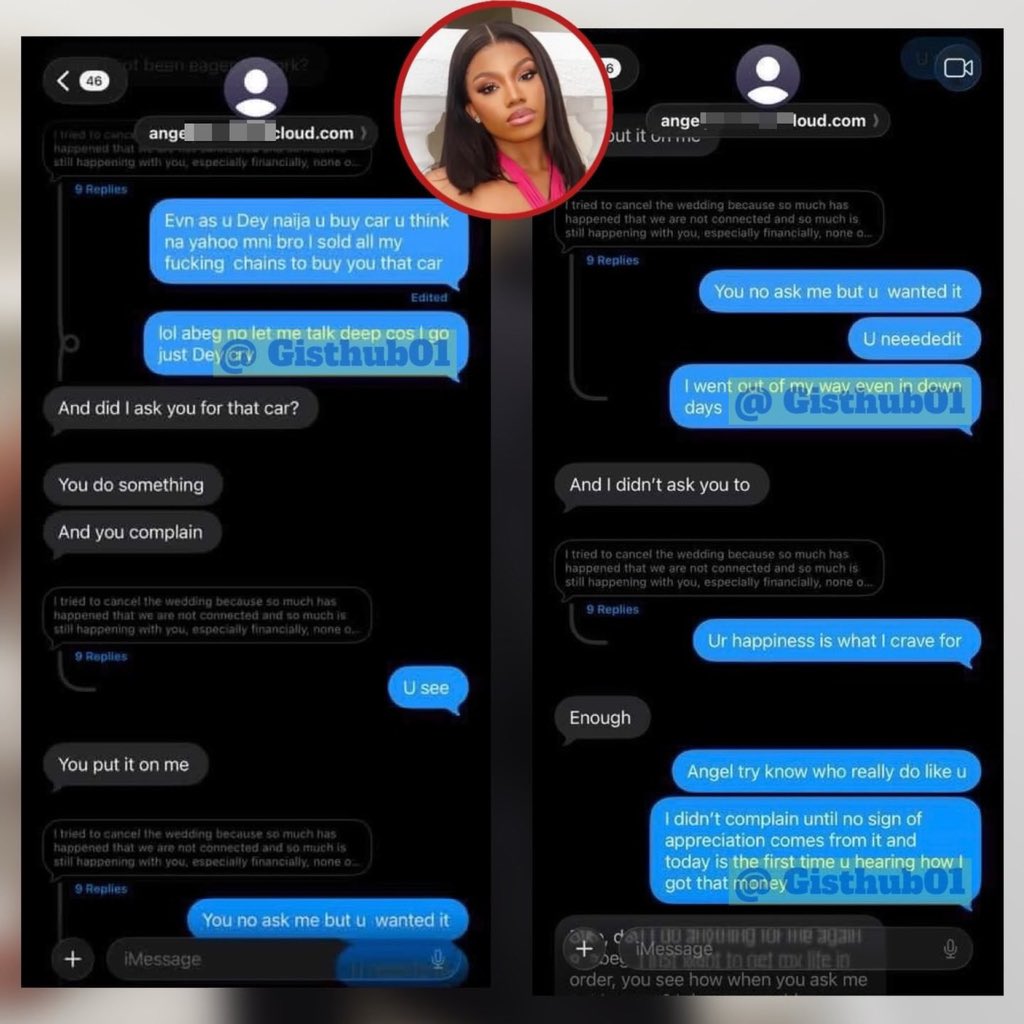 Hybrid_Ola's tweet image. Alleged conversation between Angel and her wife !!!!