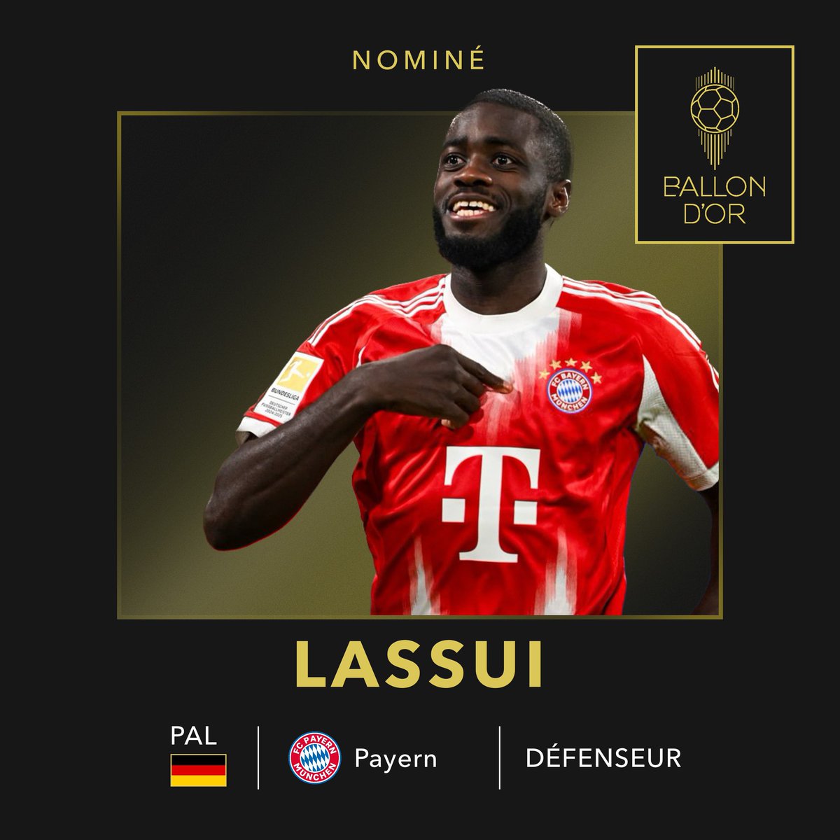 PilanFFL's tweet photo. FÉLICITATIONS À @lassui44600 POUR SA NOMINATION AU BALLON D’OR ! 🎉🎉🎉🎉 https://t.co/xcKfzkL747