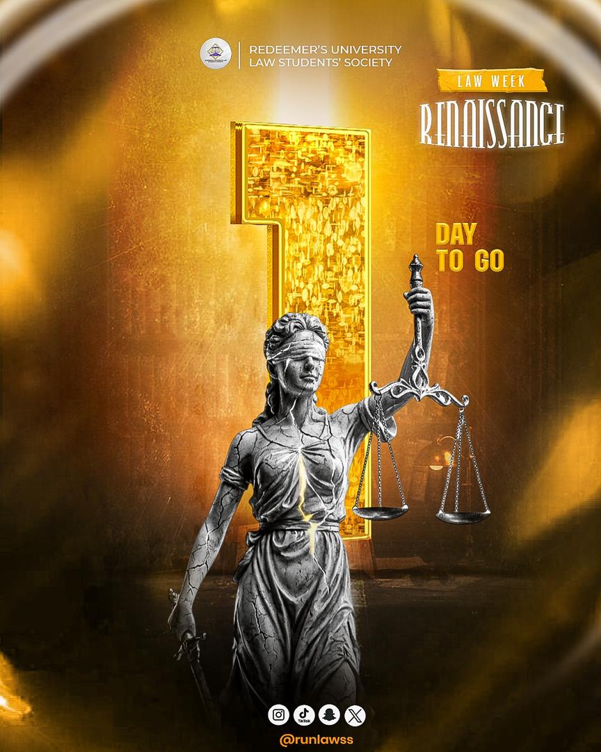RUNLAWSS's tweet photo. One sleep till we make legal history.🤩

Tomorrow, the Renaissance begins.💃

Law Week 2026 kicks off and we’re not just showing up, we’re showing out. Ready your mind, your fit, your energy. 😌

RUNLAWSS, this is our rebirth. ⚖️

#LawWeek2026#Renaissance 
#runlawsscares# https://t.co/QkV3UxgxPE