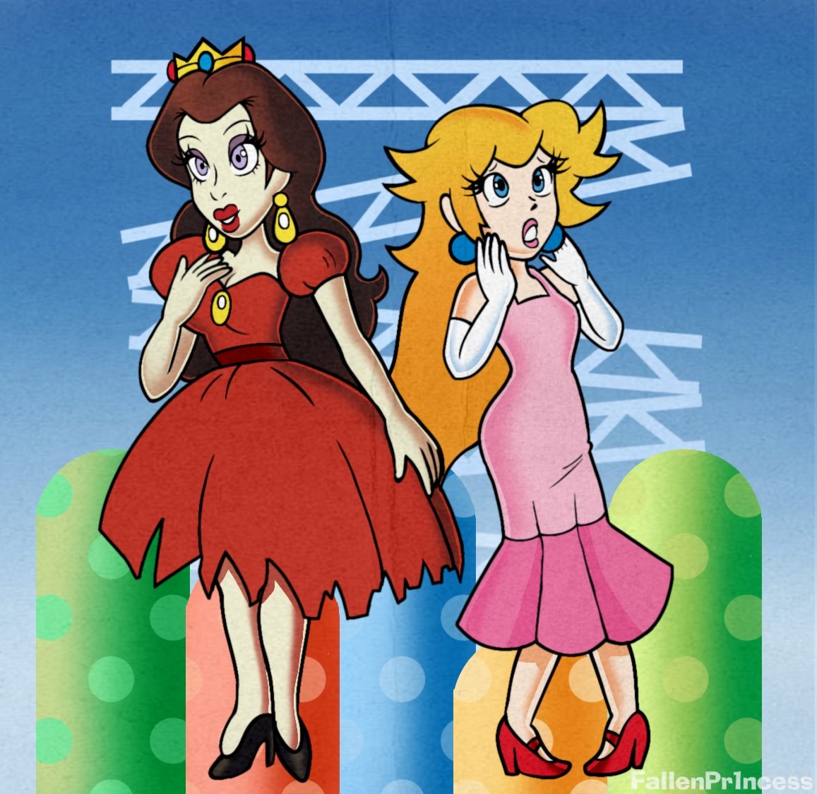FallenPr1ncess's tweet photo. Regular Peach &amp; Pauline 
#SuperMarioBros #PrincessPeach #Pauline https://t.co/bjALtYvdcR