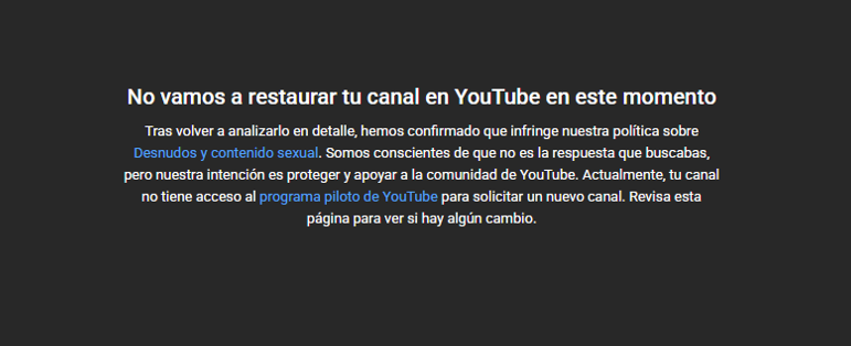 ComaOcho's tweet photo. @TeamYouTube @TeamYouTube I already appealed, but it was denied. I feel the context was missed: I completed the Policy Training and then uploaded an EDITED version specifically to comply with the rules. The system is flagging "compliance" as "circumvention." Please, can a human review this? https://t.co/Ktd9YSF1n9