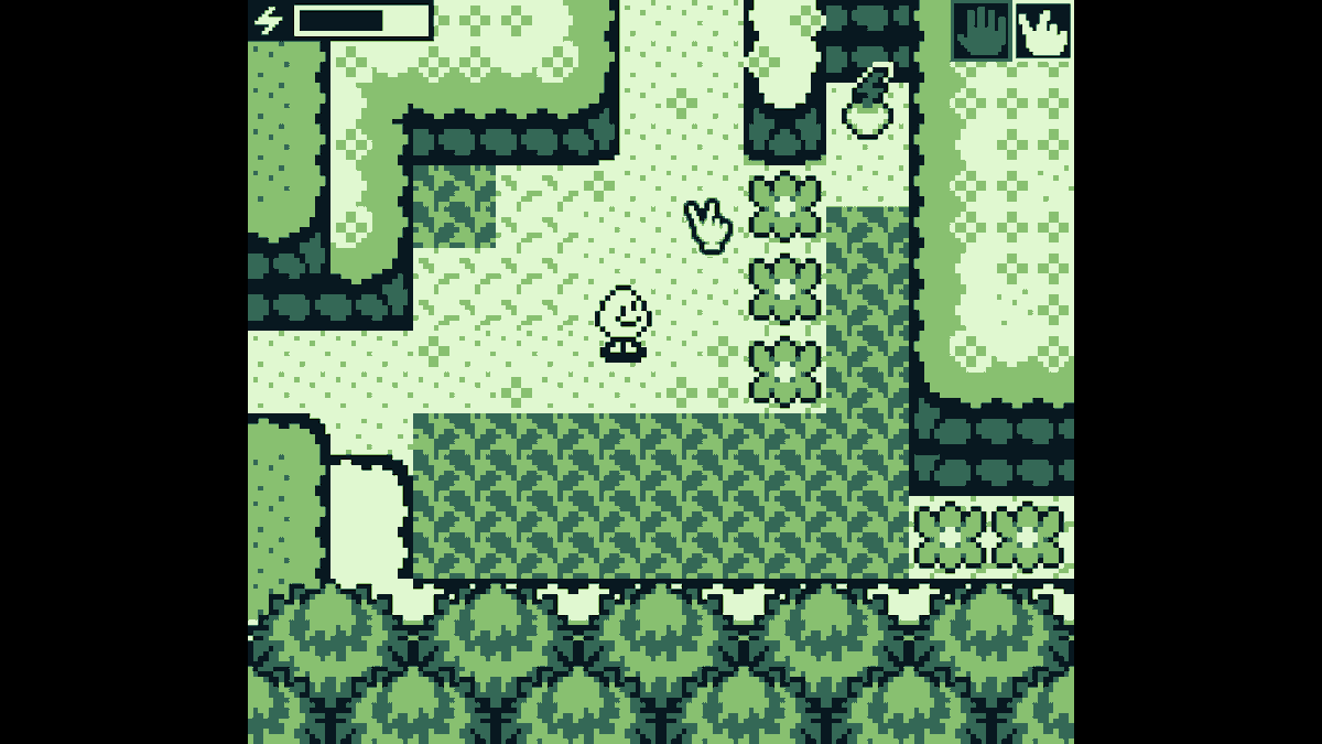 DYLENOR's tweet photo. Full of flowers, tall grass, and... a strange fruit ⚡️
#gamedev #indiedev #pixelart #gameboy #screenshotsaturday #indiegamedev https://t.co/5Q90kfIutp