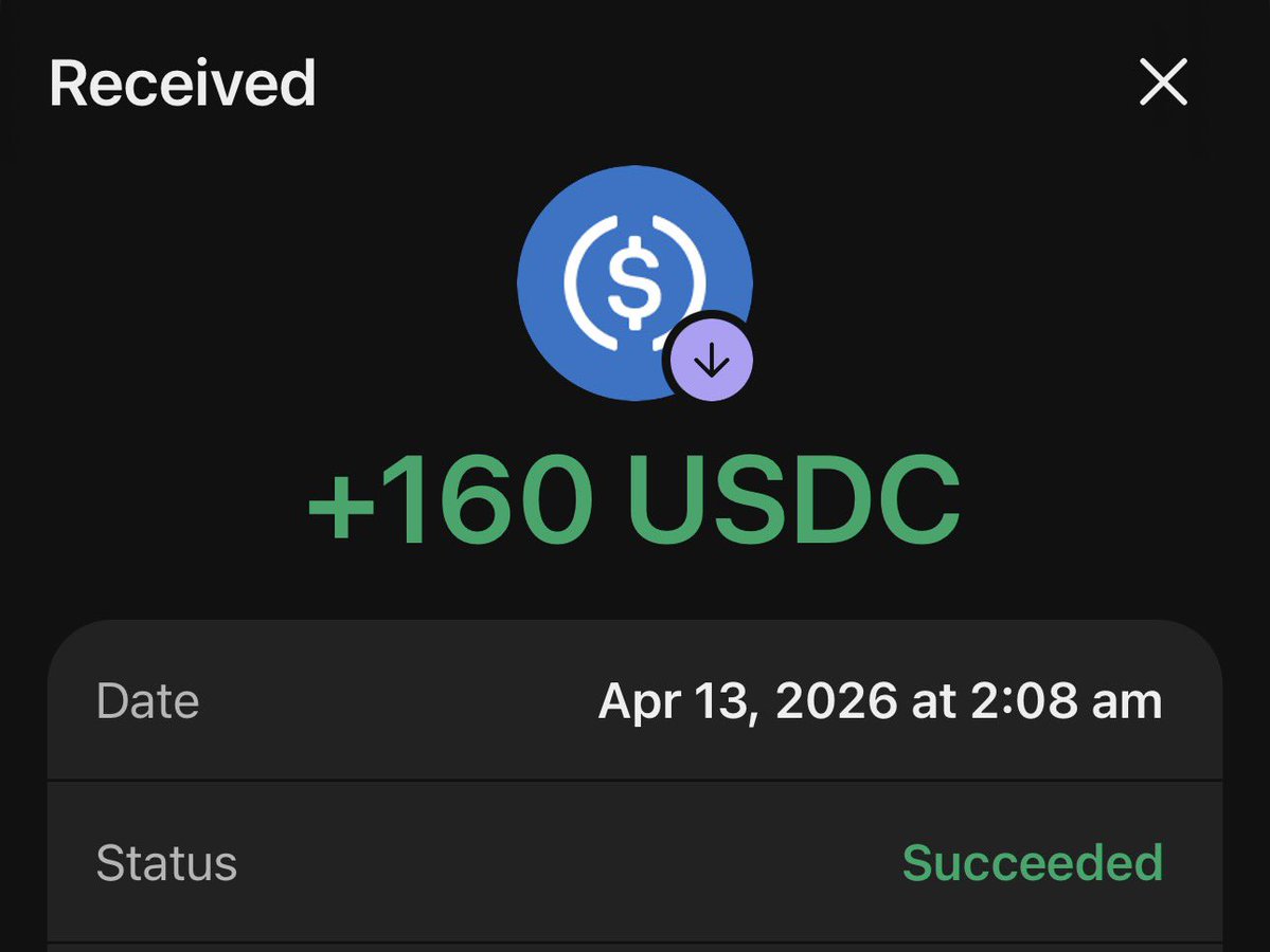 Coinmaster100x's tweet image. Most of the time I feel surprised when I earn from Web3 

It’s really unpredictable when you are looking for random opportunities, 

Just got 160 usdc from a previous Clint, for running his x profile, ( two weeks )

Tnx 

#X #linkedin #web3