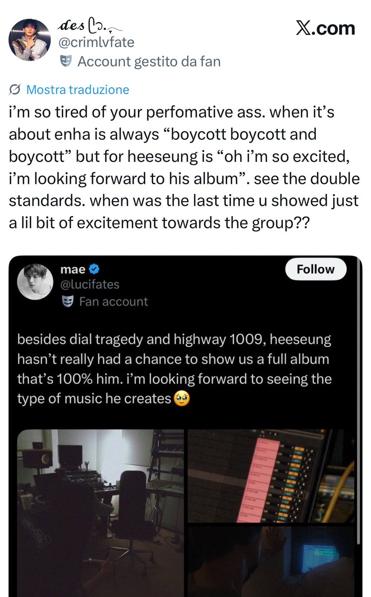 this person loves to make hit tweets doing screen and then proceeds to say some sh*ts (they did once also with me) 
get a life damn you are just obsessed and straight up mean using other people’s tweets to get likes and views