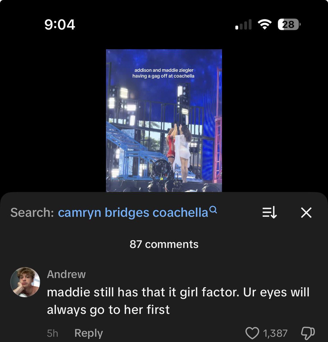 HlGHFASHUN's tweet image. I might’ve indirectly shaded addison on a tiktok comment and it has 1.3k likes but guyssss im just a day 1 maddie stan