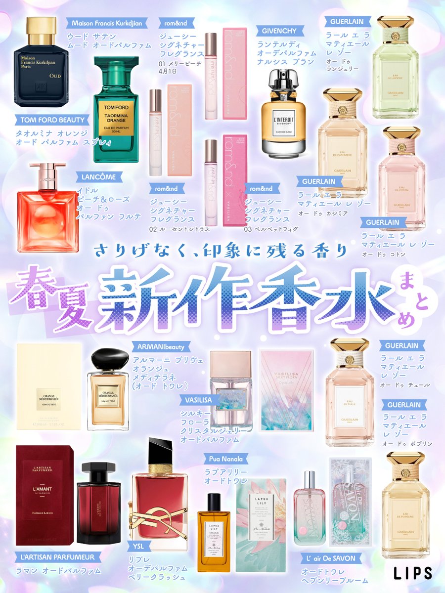 ⋱春夏使いたい新作香水特集💎✨⋰ 気分やシーンに合わせて、 自分だけ