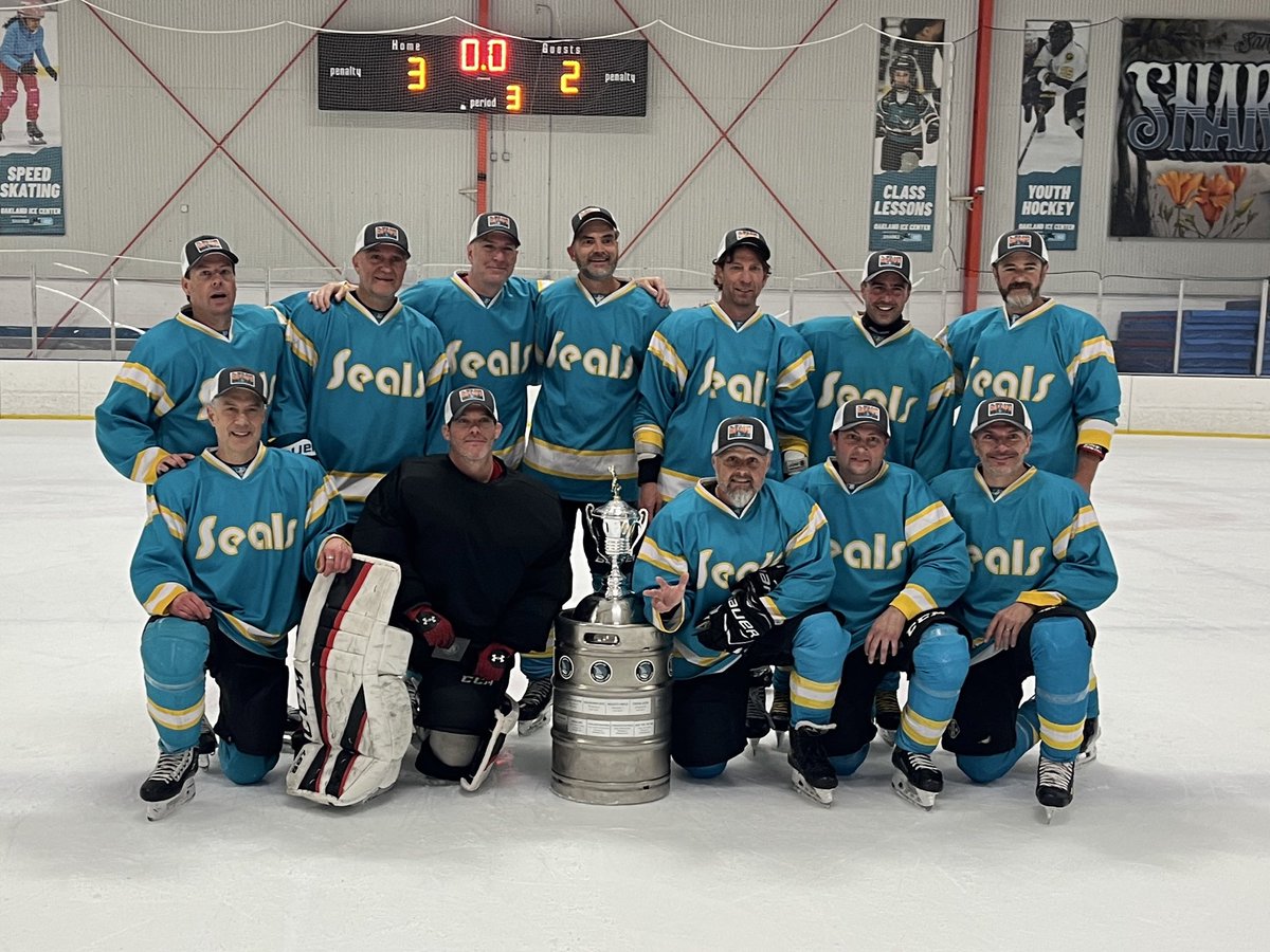 oaktownseals's tweet photo. Oakland Seals win the Stanley Keg! Mike would have been proud. Thanks to the boys and our avid fans for a terrific season, and thanks to our sponsor @greenbellyfoods. New season started today… let’s go get it again! https://t.co/Pj2XS1iRXo