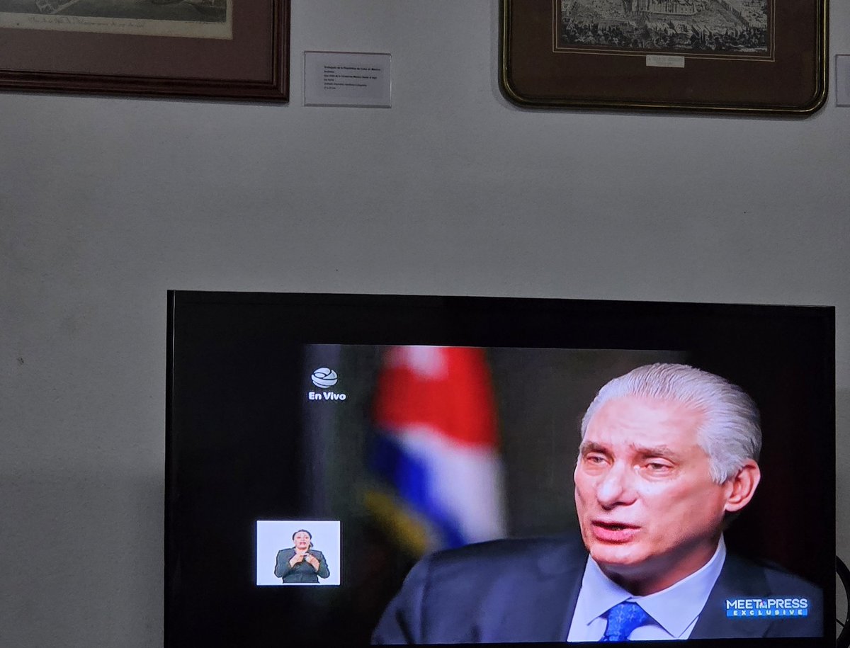 Presidente cubano <a href="/DiazCanelB/">Miguel Díaz-Canel Bermúdez</a> en <a href="/MeetThePress/">Meet the Press</a> exhortó a la sensibilidad, la comprensión, a construir, canales de diálogo,  espacios de responsabilidad y de discreción. Se requiere llegar a agendas que nos permitan avanzar, solucionar diferencias y alejarnos de  la confrontación