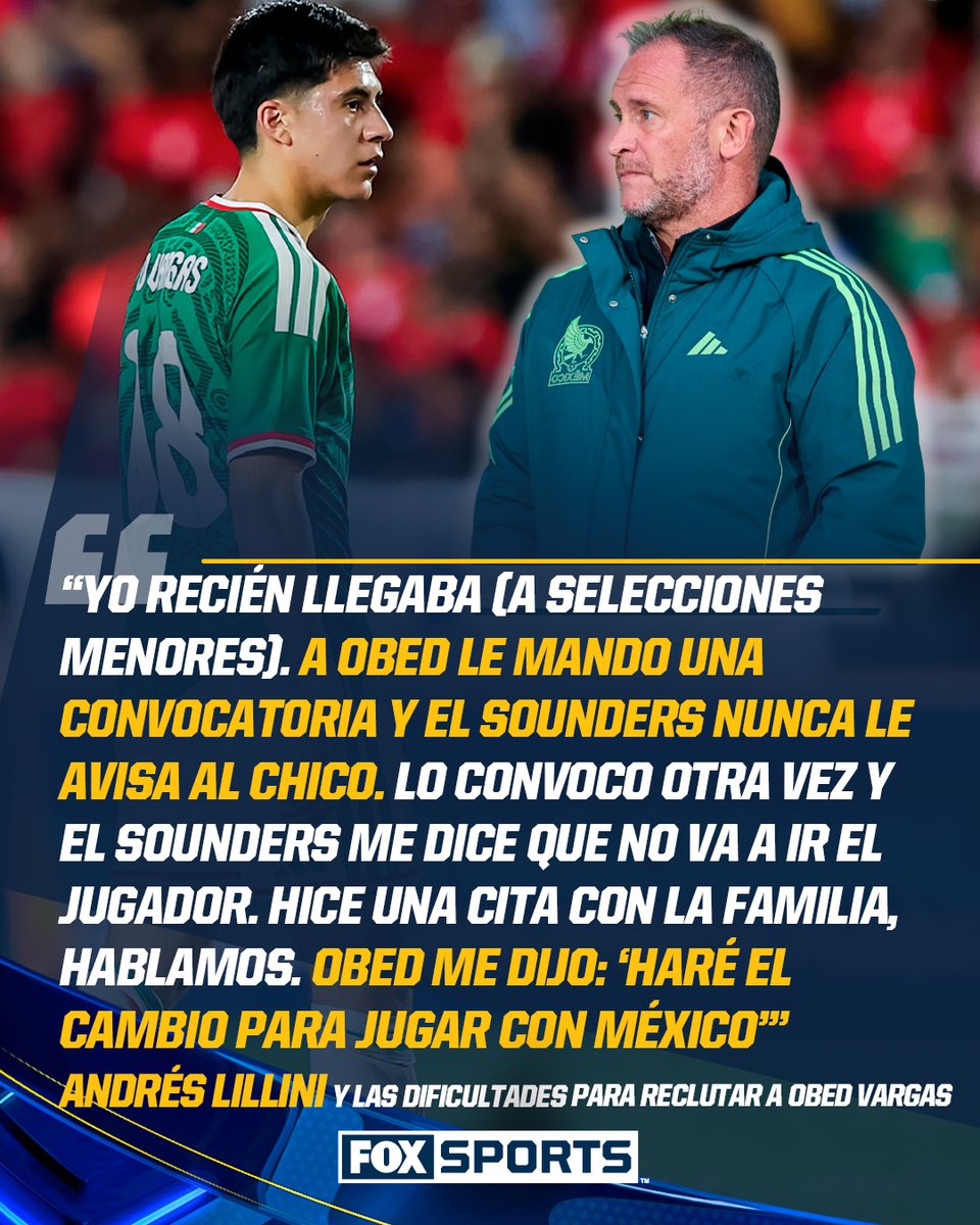 👏 ¡UN MONUMENTO PARA LILLINI!

#CentralFOX | Obed Vargas pudo nunca jugar con México... ¡Porque el Seattle Sounders le ocultaba los llamados! 🤯

foxsports.com.mx/2026/04/12/sou…