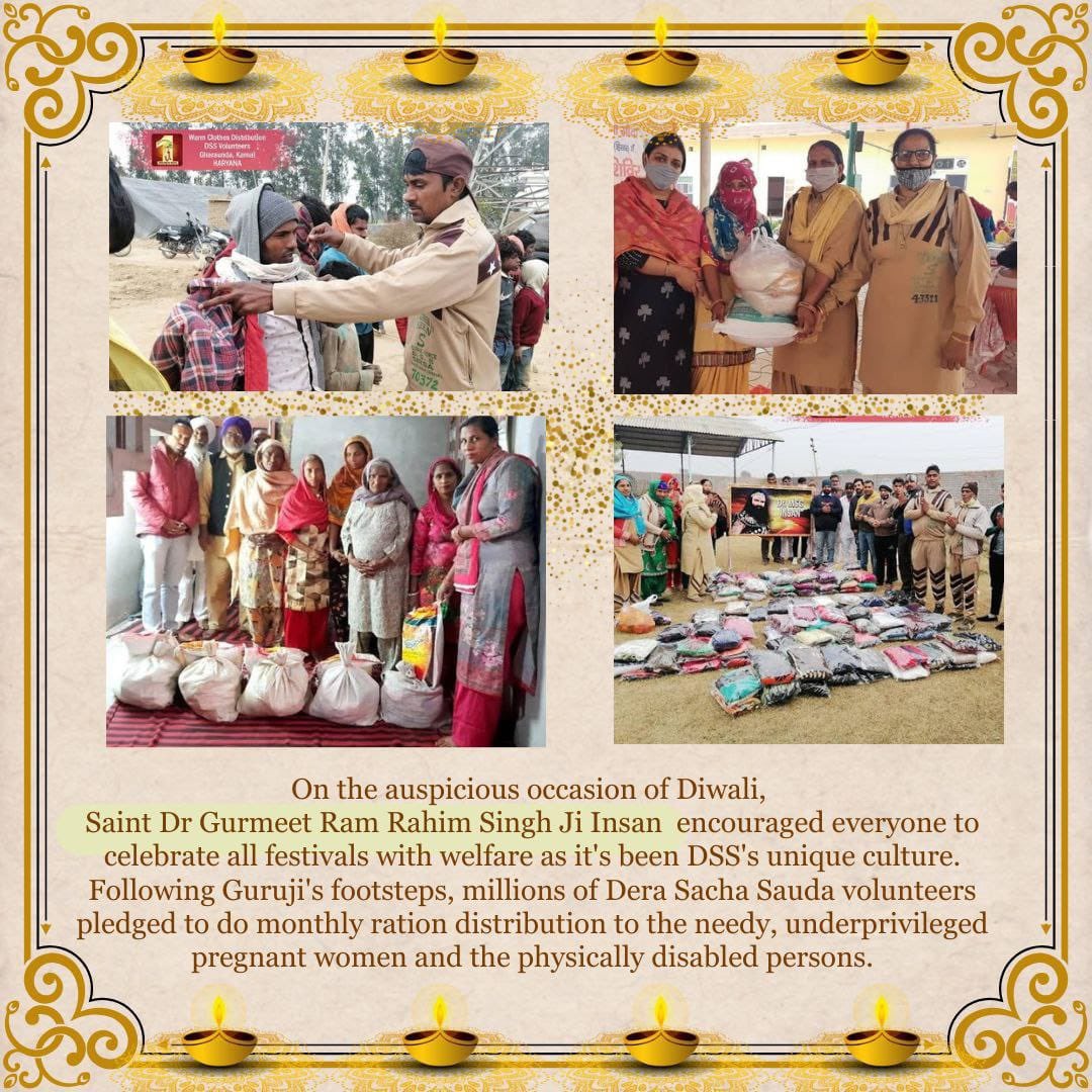 PrernaInsa1's tweet image. Common people celebrate their special occasions by doing parties and having fun but on the other side the followers of DSS celebrate festivals by distributing sweets,clothes and stationary items to the needy as per the guidance of Saint Gurmeet Ram Rahim ji. #BestWaytoCelebrate