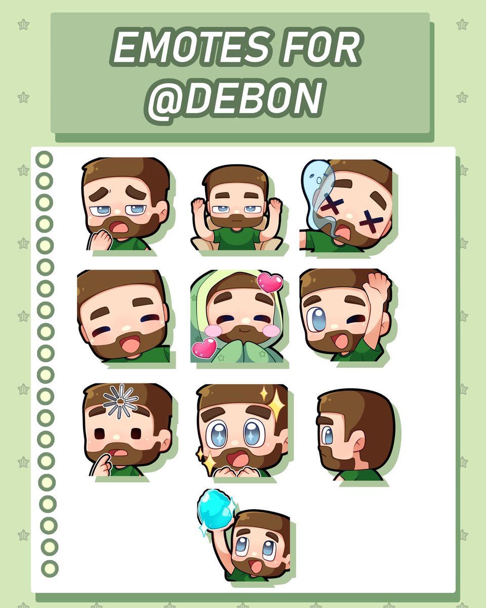 mimiogamimimi's tweet image. Emotes for @DebonairMedia 
.𖥔 ݁ ˖   ✦    ‧₊˚ ⋅.𖥔 ݁ ˖   ✦    ‧₊˚ ⋅
Tysm for trusting my work 

if you are interested in a commission send me a DM or talk to me by Vgen 💚 
vgen.co/Ogamimimi

#vgencomm #emotes