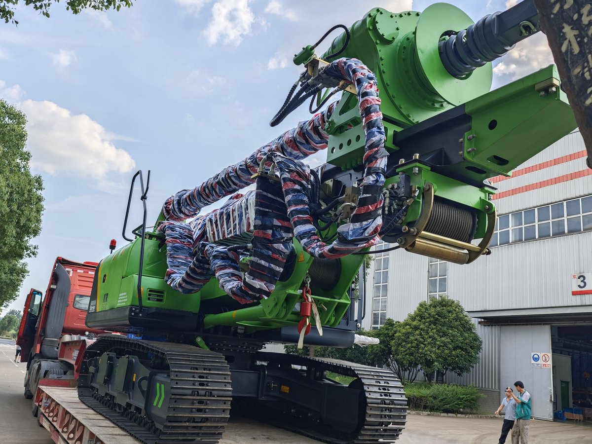 ApieChina's tweet photo. APIE rotary drilling rig KR60E is with extended crawler for shipping.
Max. depth 21m, Max. diameter 1200mm, Total weight 22t.

https://t.co/ceLhY2uMQg

#drillingrig #China #rotarydrillingrig #pilingequipment #Extended #smallrotarydrillingrig #smalldrillingrig #drillingrig https://t.co/6DGm55TeOQ