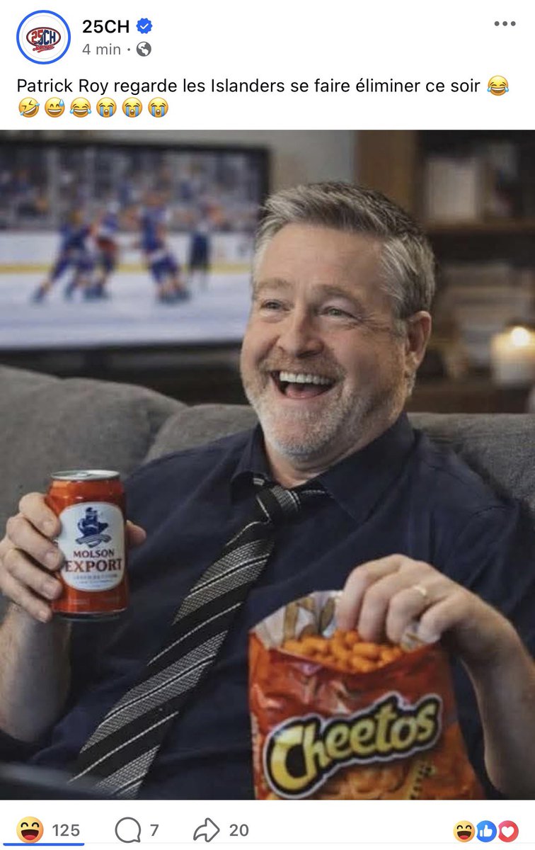 EmondChristian's tweet image. Une petite pensée pour Patrick Roy qui voit les @NYIslanders se faire éléminer🤭 @BPMSportsRadio @stephgonzz @BPMSportsRadio @anthonymarcotte @paiemento @fxbenard919