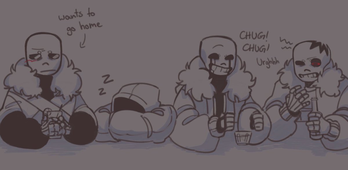 Late night doodle.
#crosssans #dustsans #killersans #horrorsans